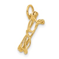 14K Yellow Gold 3-D Glasses Charm with Moveable Sides view 4