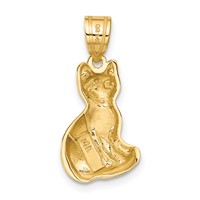 14K Yellow Gold Cat Charm view 3