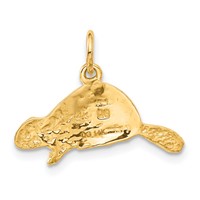 14K Yellow Gold Beaver Charm view 3