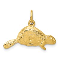 14K Yellow Gold Beaver Charm view 1
