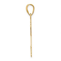 14K Yellow Gold Laser Polished Boy Charm with Hat view 2