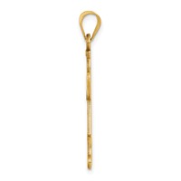 14K Yellow Gold Laser Cut Girl Charm view 2