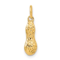 14K Yellow Gold 3-D Peanut Charm view 3