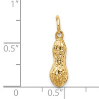14K Yellow Gold 3-D Peanut Charm view 4