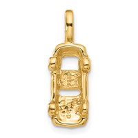 14K Yellow Gold 3-D Sports Car Charm view 3