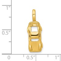14K Yellow Gold 3-D Sports Car Charm view 4