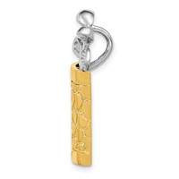 14K Two-tone Golf Bag Pendant with Clubs view 2