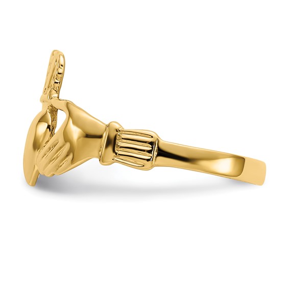 Gold Polished Claddagh Rings