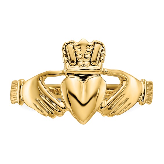 Gold Polished Claddagh Rings