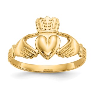 Gold Polished Claddagh Rings
