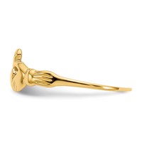 14K Polished Claddagh Size 4.5 Ring view 4