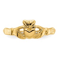 14K Polished Claddagh Size 4.5 Ring view 5
