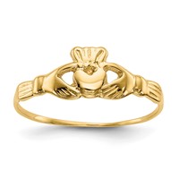 14K Polished Claddagh Size 4.5 Ring view 1