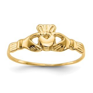 Gold Polished Children's Claddah Rings