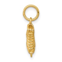 14K Yellow Gold 3-D Ice Skate Charm view 2