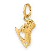 14K Yellow Gold 3-D Ice Skate Charm view 5