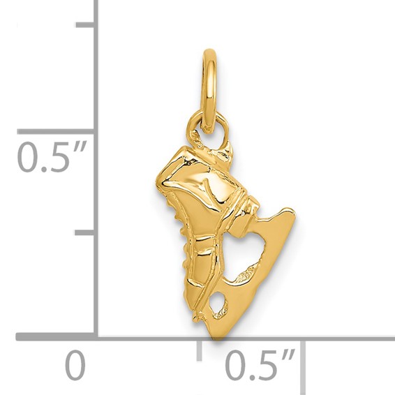 14K  3-D Ice Skate Charm