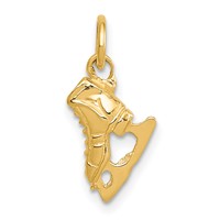 14K Yellow Gold 3-D Ice Skate Charm view 1