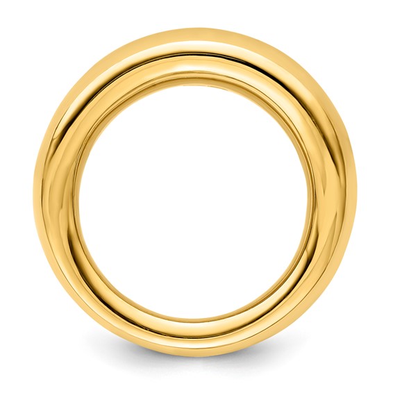 Sterling Silver high polished dome ring-yellow