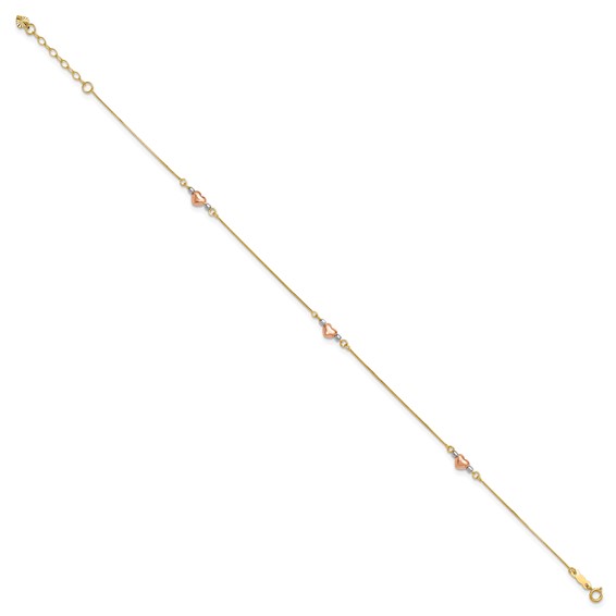 Gold Heart Anklets