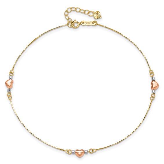 Gold Heart Anklets
