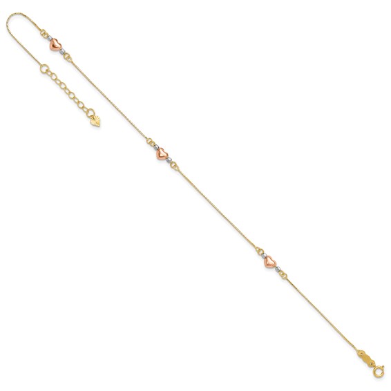 Gold Heart Anklets