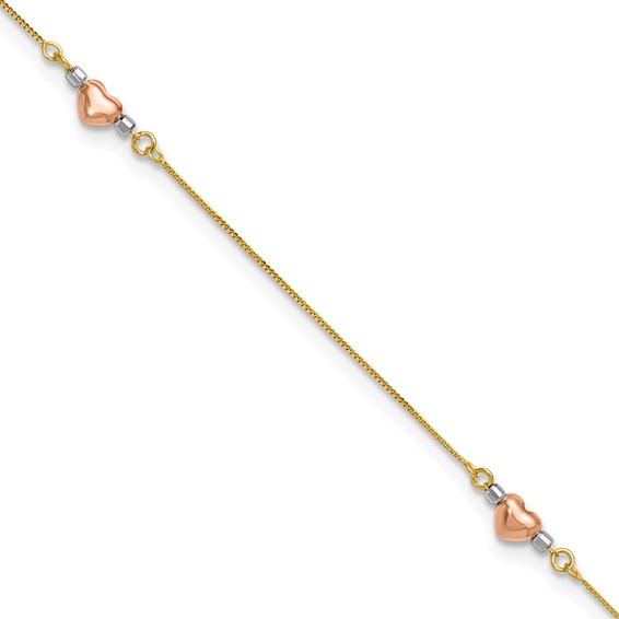 Gold Heart Anklets