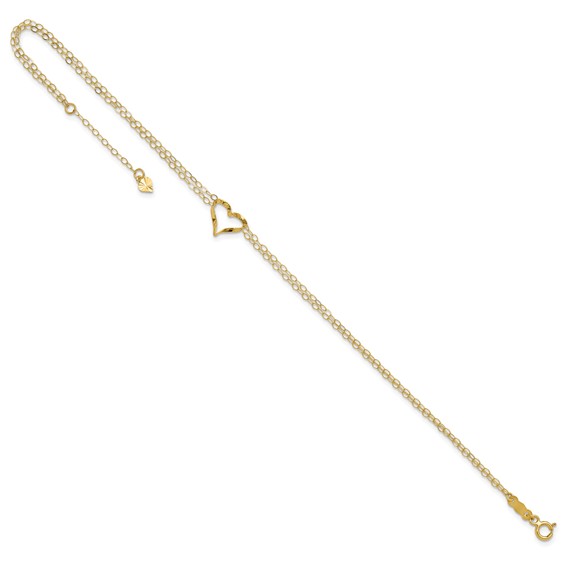 Gold Heart Anklets