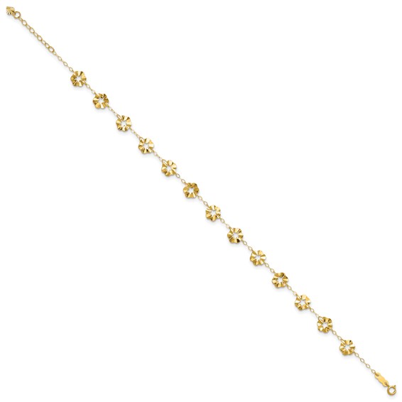 Gold Flower Anklets