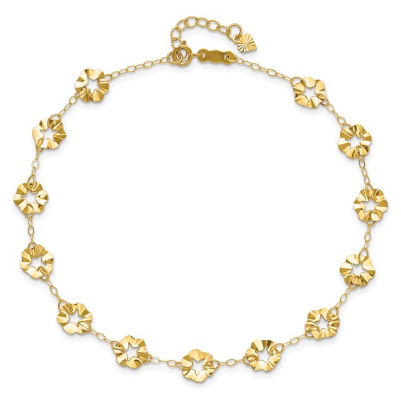 Gold Flower Anklets
