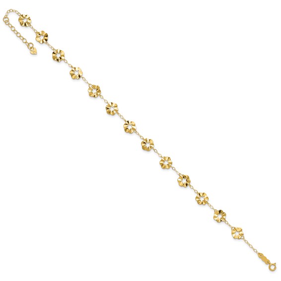 Gold Flower Anklets
