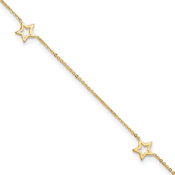 Gold Star Anklets