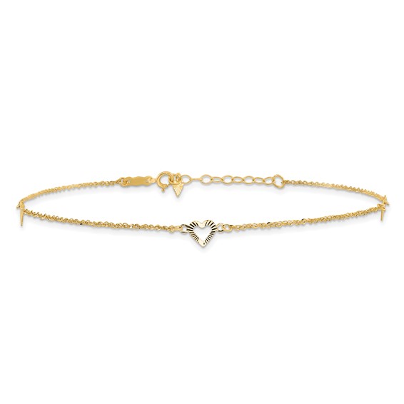 Gold Heart Anklets