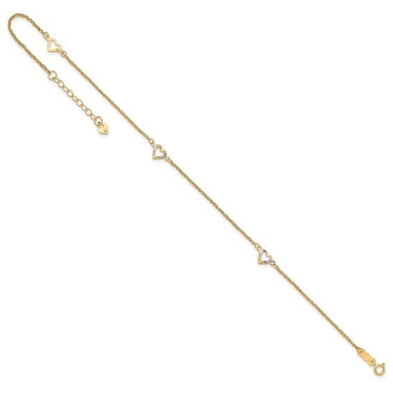Gold Heart Anklets