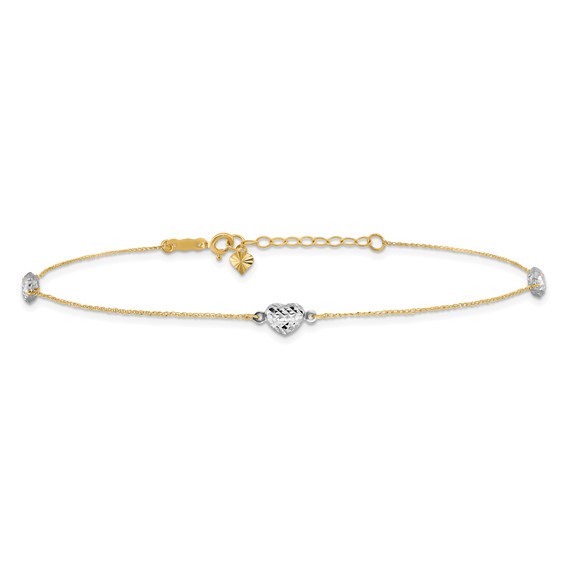 Gold Heart Anklets