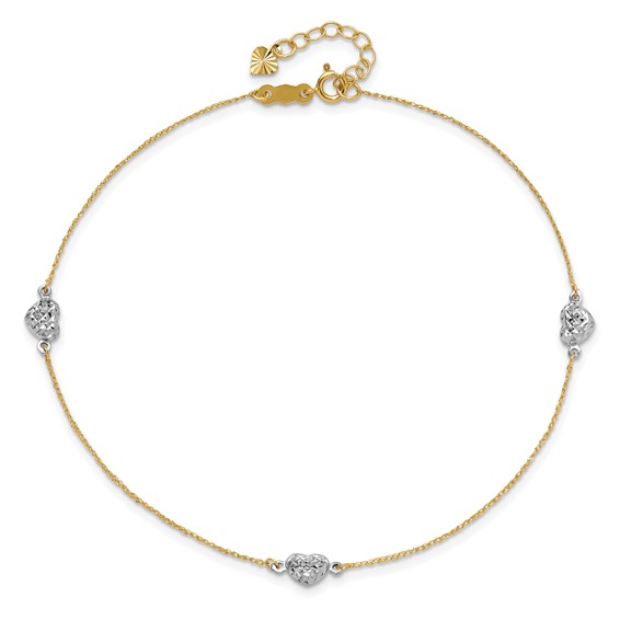 Gold Heart Anklets