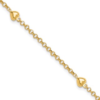 Gold Heart Anklets