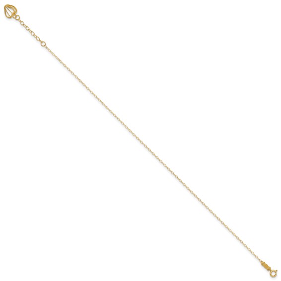 Gold Heart Anklets