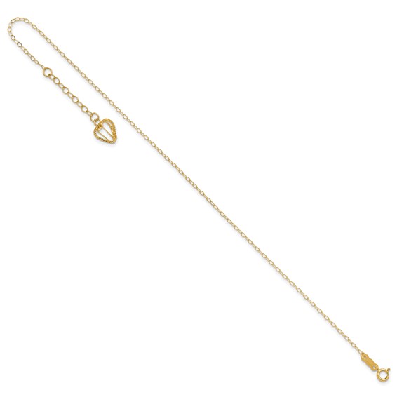 Gold Heart Anklets