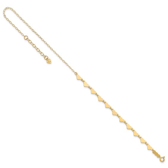 Gold Heart Anklets