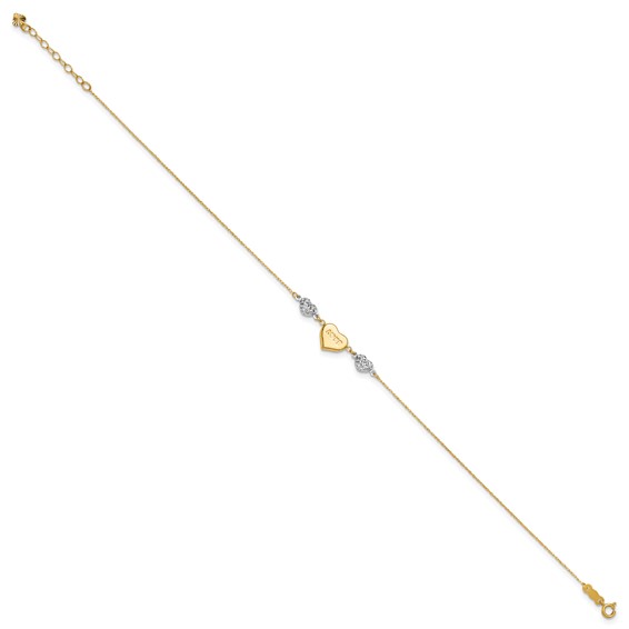 Gold Heart Anklets