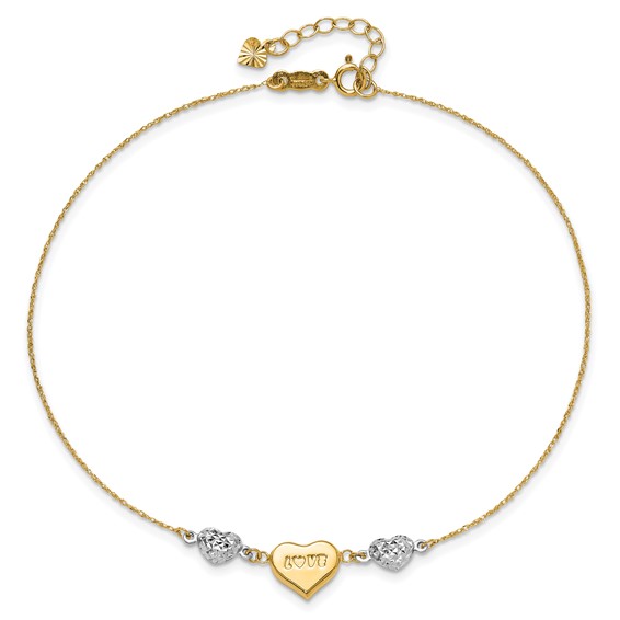 Gold Heart Anklets