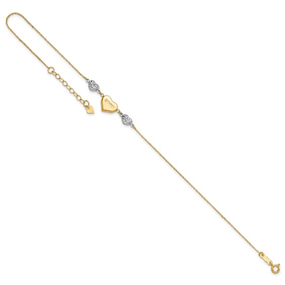 Gold Heart Anklets