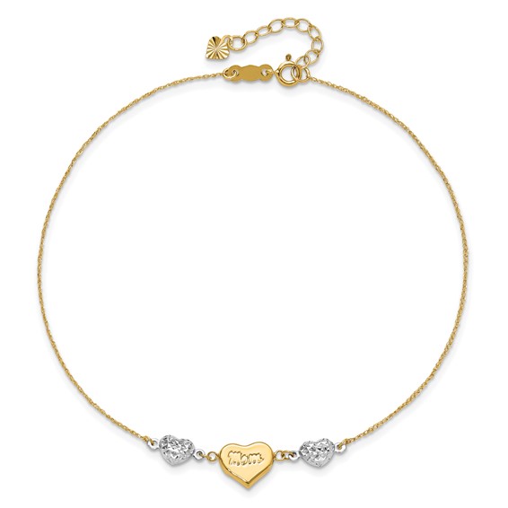 Gold Heart Anklets