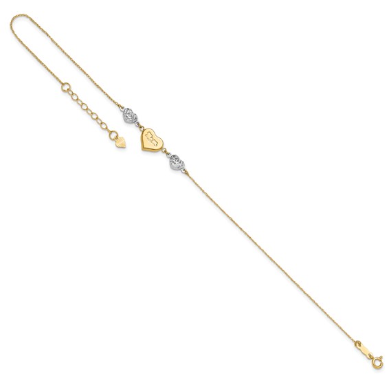 Gold Heart Anklets