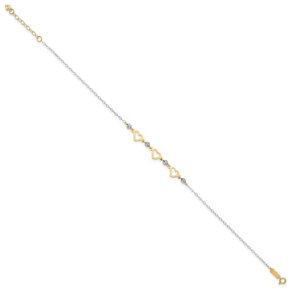 Gold Heart Anklets