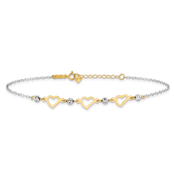 Gold Heart Anklets