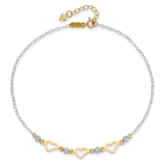 Gold Heart Anklets