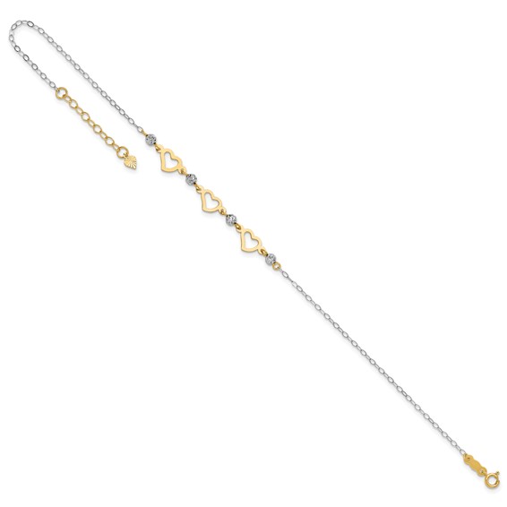 Gold Heart Anklets