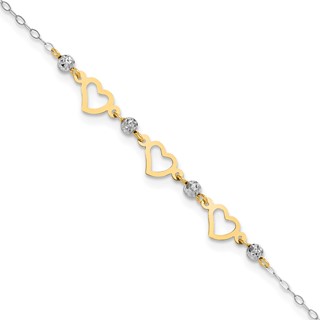 Gold Heart Anklets
